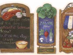 Market Fresh Chef Wallpaper Border