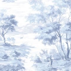MH36512 La Campagne Wallpaper Light Blue, white Manor House Norwall Wallcovering