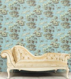 MH36517 La Campagne Wallpaper Turquoise Manor House Norwall Wallcovering