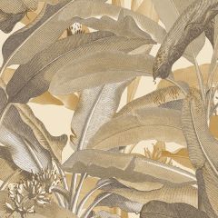 MH36537 Polynesian Leaves Wallpaper Ochre Manor House Norwall Wallcovering