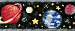 Black Out Of This World Wall Paper Border