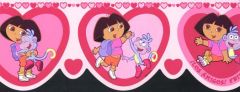 Die Cut Hearts Dora Wallpaper Border NK2108DC