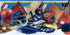 Multi Sport Wallpaper Border NK74841NB