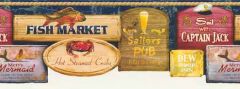 Seafood Sign Wallpaper Border