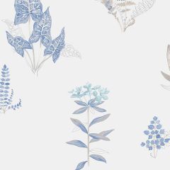 PA34231 Ferns Wallpaper Blue, Grey Paradise Norwall Wallcovering