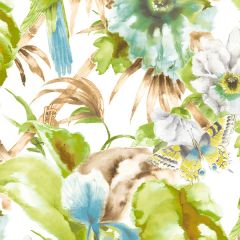 PA34242 Palm Beach Parrot Wallpaper Green, Aqua Paradise Norwall Wallcovering