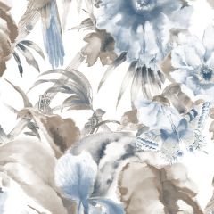 PA34243 Palm Beach Parrot Wallpaper Blue, Grey Paradise Norwall Wallcovering