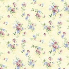 PP23714 Mini Spring Time Trail Wallpaper Yellow, Blue, Pink Pretty Prints 4 Norwall Wallcovering