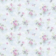 PP23716 Mini Spring Time Trail Wallpaper Blue, Pink, Purple Pretty Prints 4 Norwall Wallcovering