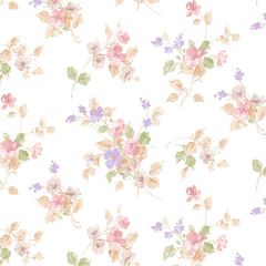 PP27747 Blossom Mini Wallpaper Pink, Purple, Green Pretty Prints 4 Norwall Wallcovering