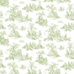 PP27800 Small Toile Wallpaper Green Pretty Prints 4 Norwall Wallcovering