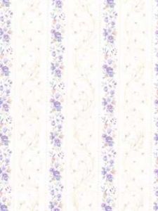 Purple Scrolling Flower Wallpaper