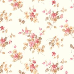 PP35504 Blossom Mini Wallpaper Red, Cream Pretty Prints 4 Norwall Wallcovering