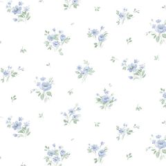 PP35542 Rainbow Floral Wallpaper Blue, Green Pretty Prints 4 Norwall Wallcovering