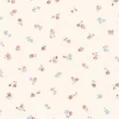 PR33812 Shabby Rose Buds Wallpaper Cream, Pink, Blue, Green Floral Prints 2 Norwall Wallcovering