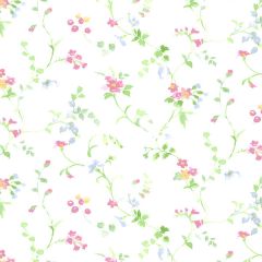 PR33824 Floral Vine Wallpaper Yellow, Green, Blue, Pink Prints 2 Norwall Wallcovering