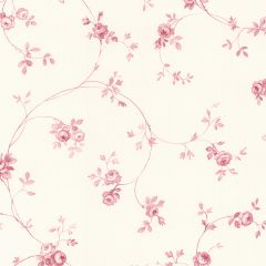 PR33825 Delft Rose Wallpaper Pink, Rose, Cream Floral Prints 2 Norwall Wallcovering