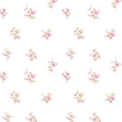 PR33839 Delicate Daisies Wallpaper Beige, Red, Brown Floral Prints 2 Norwall Wallcovering