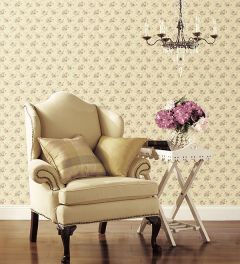 PR33858 Mini Hydrangea Trail Wallpaper Beige, Plum, Pink Floral Prints 2 Norwall Wallcovering