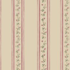 PR33869 Lilac Stripe Wallpaper Beige, Plum, Pink Floral Prints 2 Norwall Wallcovering