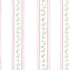 PR33870 Lilac Stripe Wallpaper Pink, Blue, Green Floral Prints 2 Norwall Wallcovering