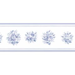 PR79662 Mini Bouquet Wallpaper Border Blue Floral Prints 2 Norwall Wallcovering