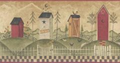 Karen Cruden Outhouse Wallpaper Border