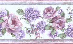 Soft Pastel Flower Wall Paper Border