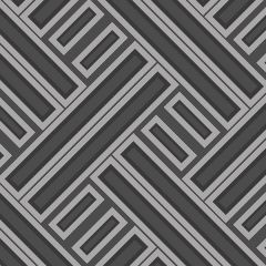 Rectangles Wallpaper Black, Ebony, Metallic Silver GX37603