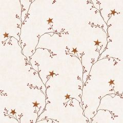 Hearts & Crafts Iii Star Berry Vine Wallpaper