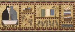 Wash Day Tan Wallpaper Border