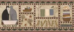 Wash Day Beige Wallpaper Border