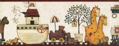 Nursery Room Noahs Ark Wallpaper Border RF3665BDB