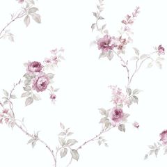 RG35716 White Wedding Trail Wallpaper Pink, Grey Rose Garden 2 Norwall Wallcovering