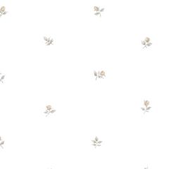 RG35717 Rose Buds Wallpaper Beige, Grey Garden 2 Norwall Wallcovering