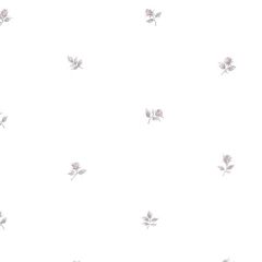 RG35719 Rose Buds Wallpaper Grey, Purple Garden 2 Norwall Wallcovering