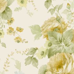 RG35724 La Rosa Wallpaper Yellow, Green, Blue Rose Garden 2 Norwall Wallcovering