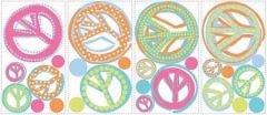 Peace Signs Glitter Appliques