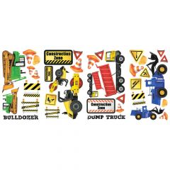 Cool Kids Construction Trucks Wall Decals