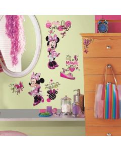RoomMates RMK2554SCS Mickey and Friends Minnie Fashionista Peel and Stick Wall Decals 