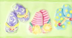 Girls Flip Flop Wallpaper Border