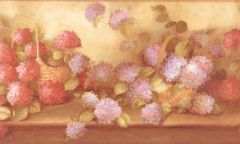 Hydrangea Basket Wallpaper Border