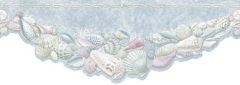 Blue Die Cut Seashell Wallpaper Border