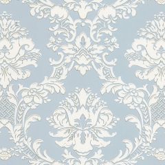SD25646 Document Damask Wallpaper Pearl, Light Blue Stripes & Damasks 3 Norwall Wallcovering