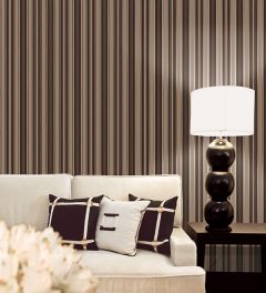 SD25659 Textured Stripe Wallpaper Metallic Silver, Brown, Dark Taupe Stripes & Damasks 3 Norwall Wallcovering