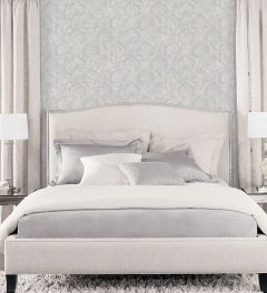 SD36101 Canvas Damask Wallpaper Grey, White Stripes & Damasks 3 Norwall Wallcovering