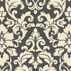 SD36118 Velvet Damask Wallpaper Beige, Black Stripes & Damasks 3 Norwall Wallcovering