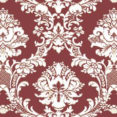 SD36121 Document Damask Wallpaper Red, White, Metallic Gold Stripes & Damasks 3 Norwall Wallcovering