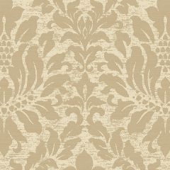SD36142 Stitched Damask Wallpaper Cream, Metallic Gold Stripes & Damasks 3 Norwall Wallcovering