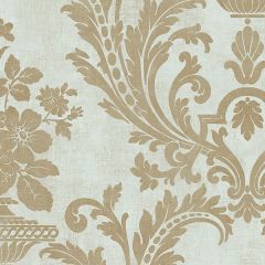 SD36155 Sari with Texture Wallpaper Light Green, Metallic Gold Stripes & Damasks 3 Norwall Wallcovering